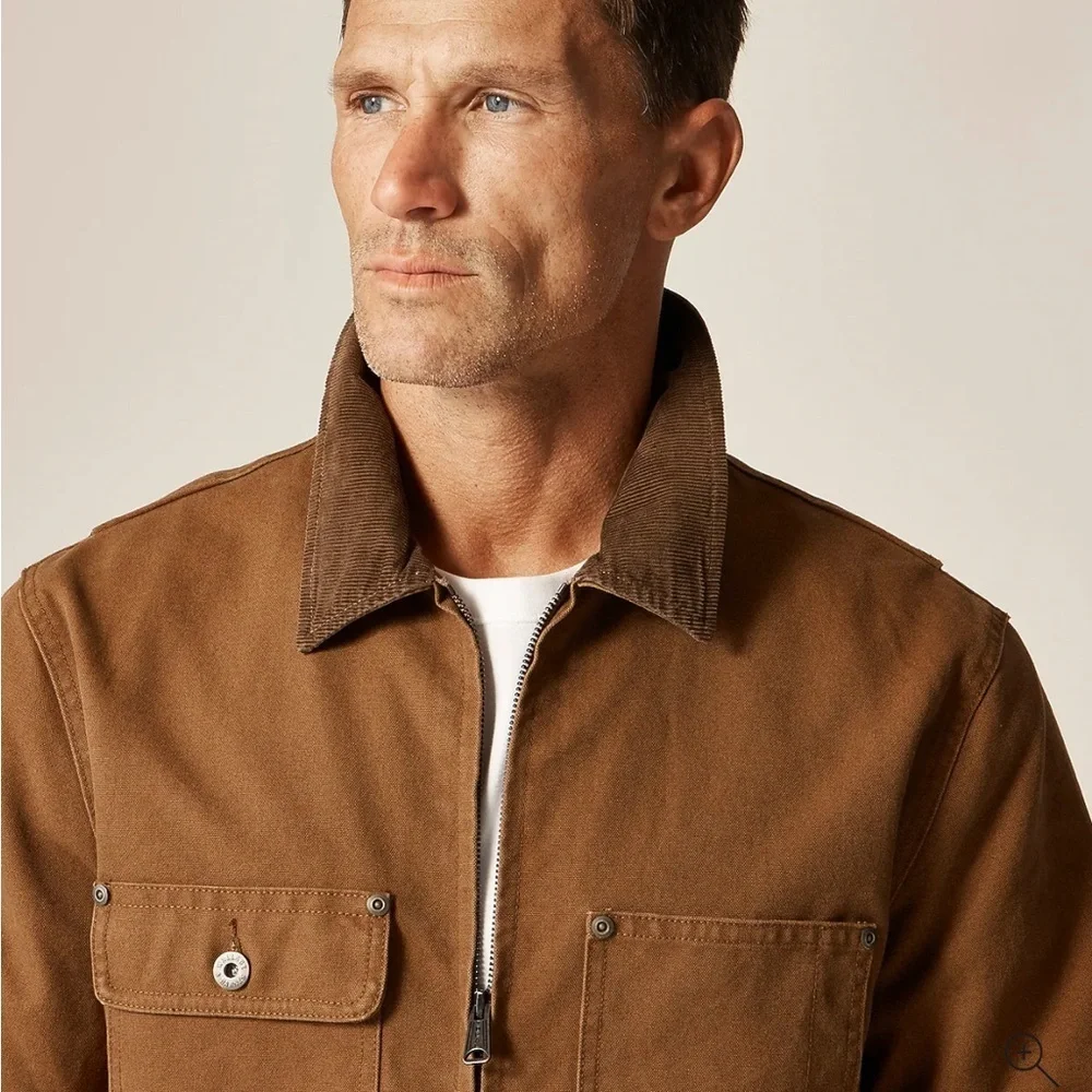 J crew duck brown Wallace & Barnes duck canvas utility jacket